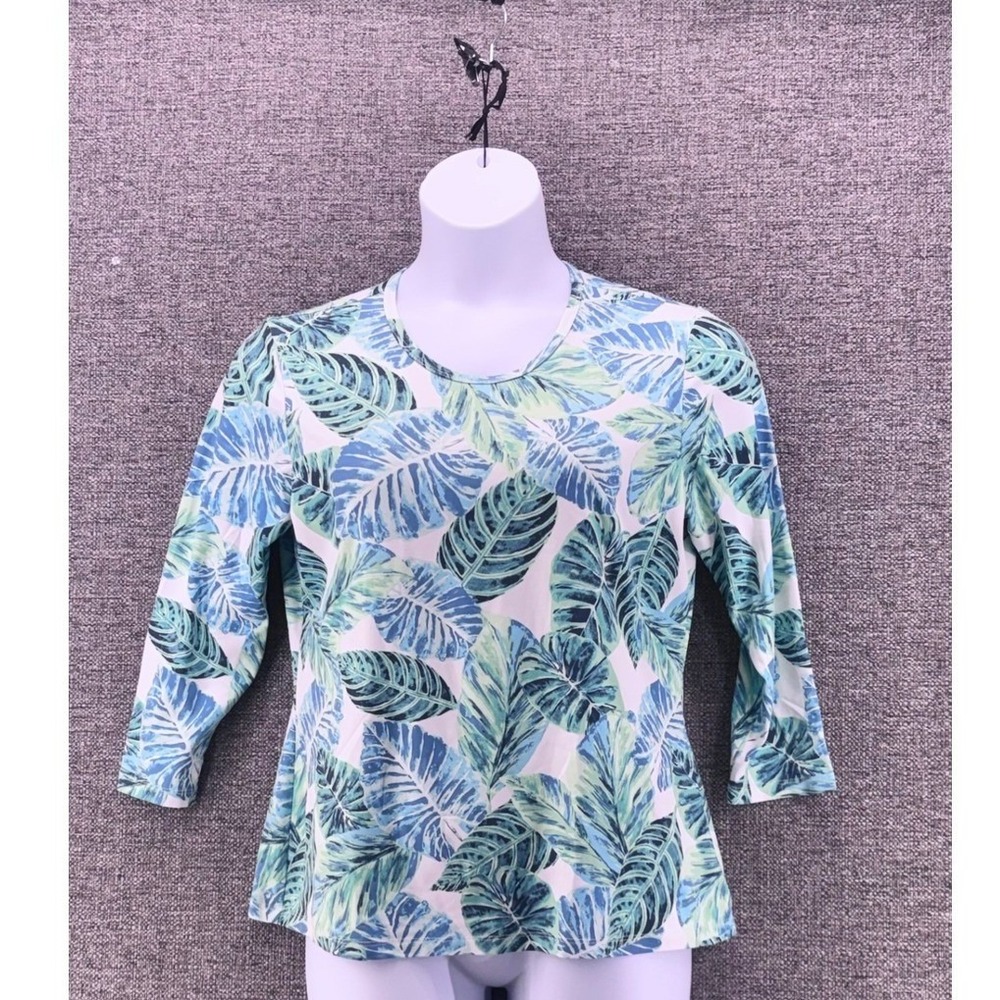 J Mclaughlin Catalina Cloth Top XL Performance Nylon Stretchy Travel Sea Beach